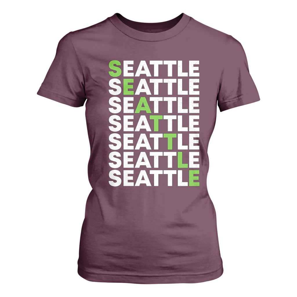 Vintage Seattle T Shirt For Women Sports Lover Washington City TS10 Maroon Print Your Wear