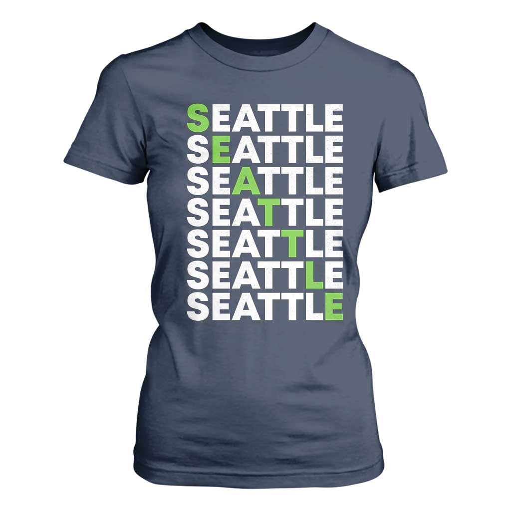 Vintage Seattle T Shirt For Women Sports Lover Washington City TS10 Navy Print Your Wear