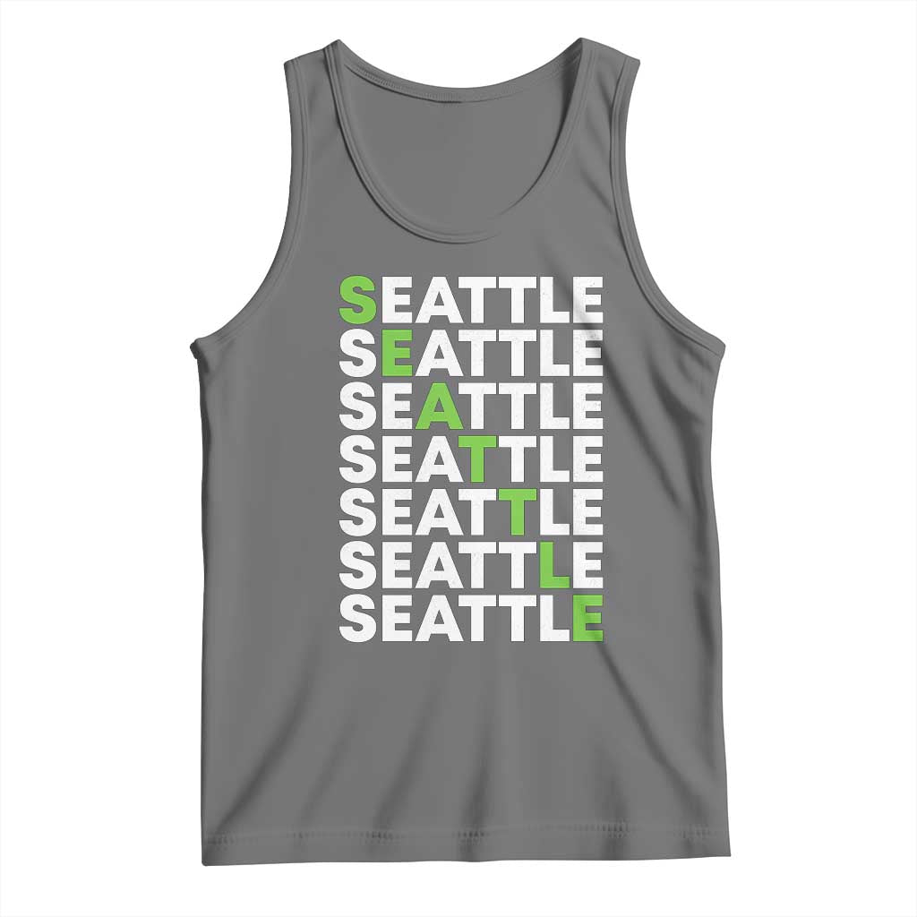 Vintage Seattle Tank Top Sports Lover Washington City TS10 Black Heather Print Your Wear