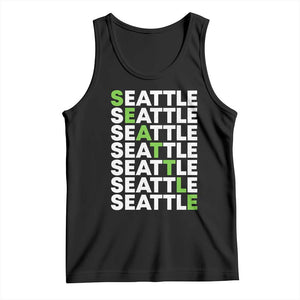 Vintage Seattle Tank Top Sports Lover Washington City TS10 Black Print Your Wear
