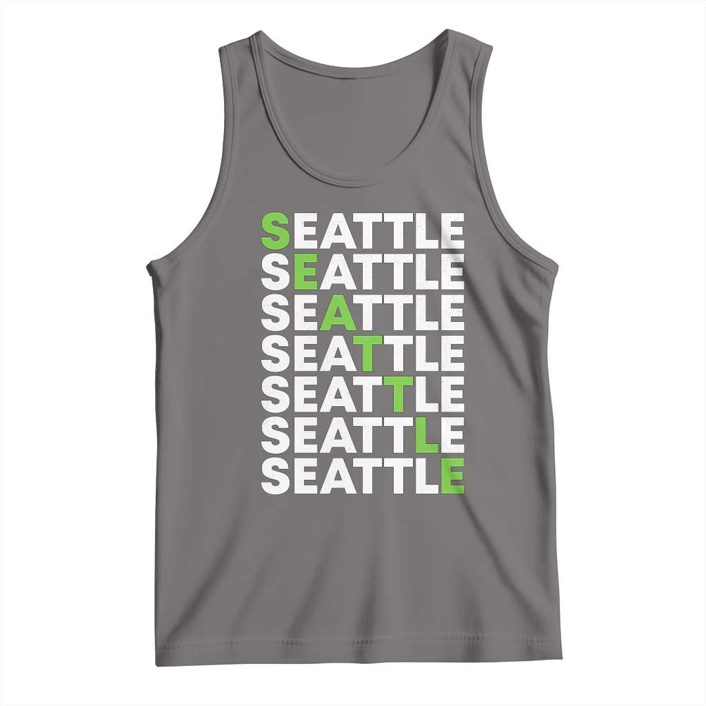 Vintage Seattle Tank Top Sports Lover Washington City TS10 Deep Heather Print Your Wear