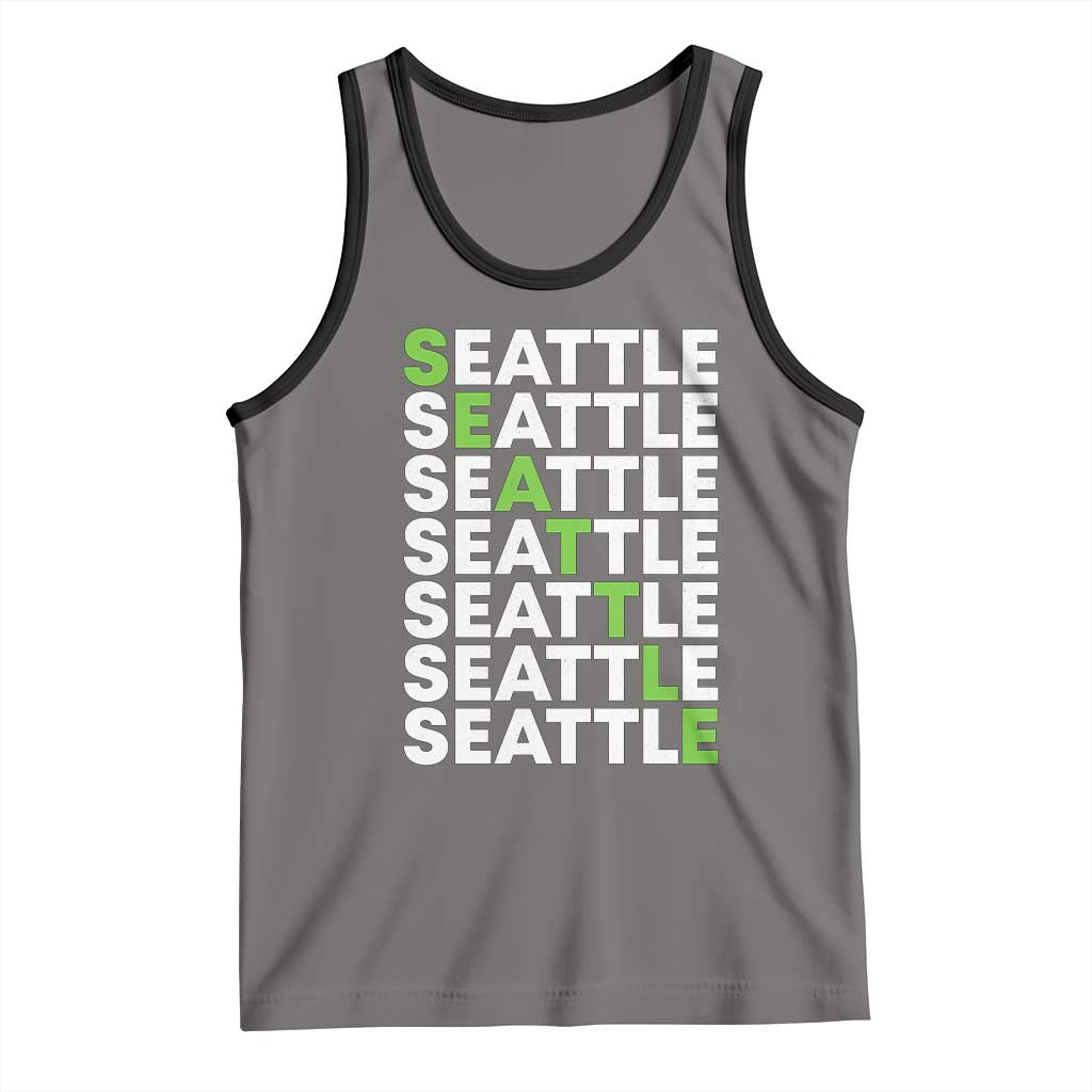 Vintage Seattle Tank Top Sports Lover Washington City TS10 Deep Heather Black Print Your Wear