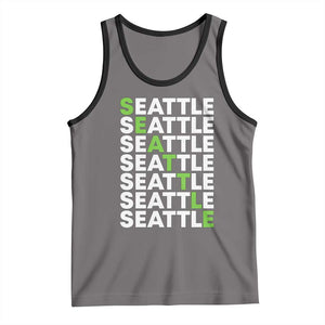Vintage Seattle Tank Top Sports Lover Washington City TS10 Deep Heather Black Print Your Wear