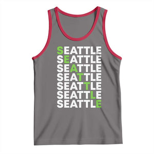 Vintage Seattle Tank Top Sports Lover Washington City TS10 Deep Heather Red Print Your Wear