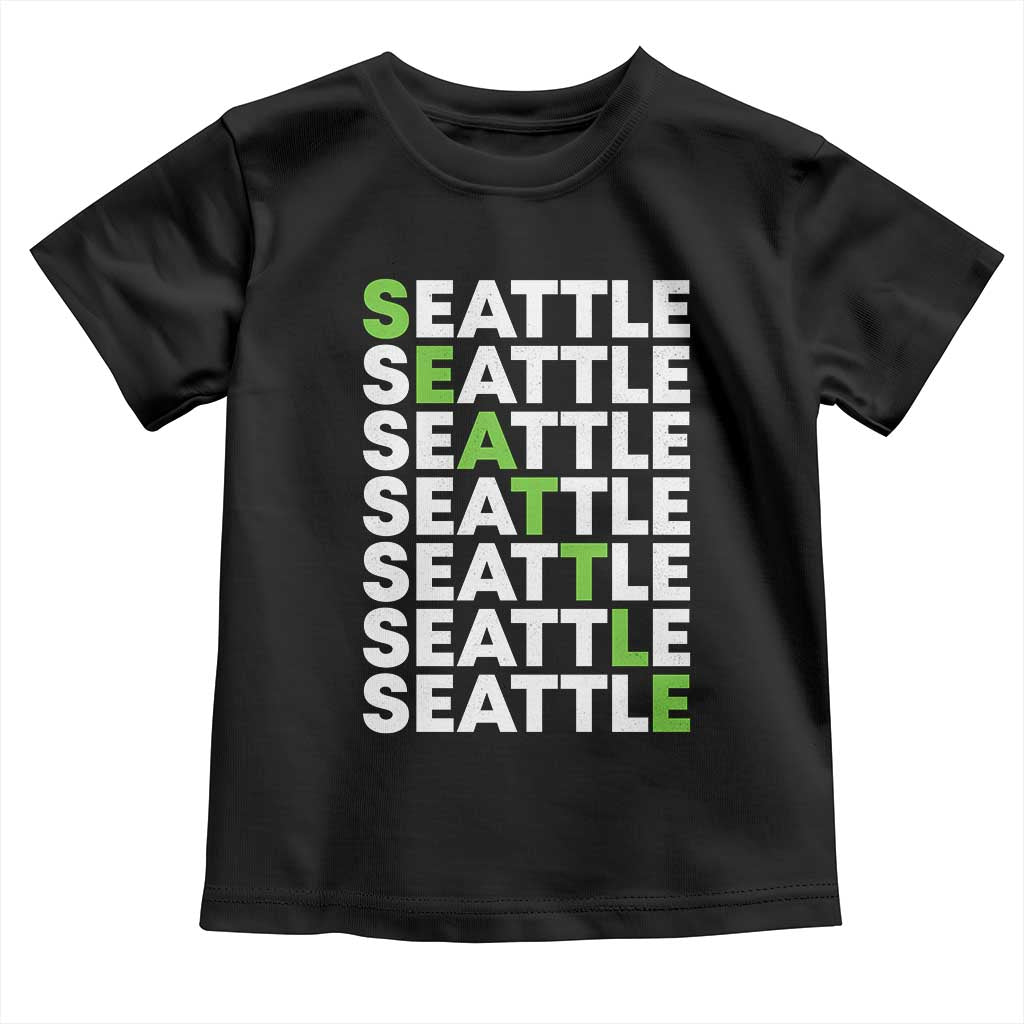 Vintage Seattle Toddler T Shirt Sports Lover Washington City TS10 Black Print Your Wear