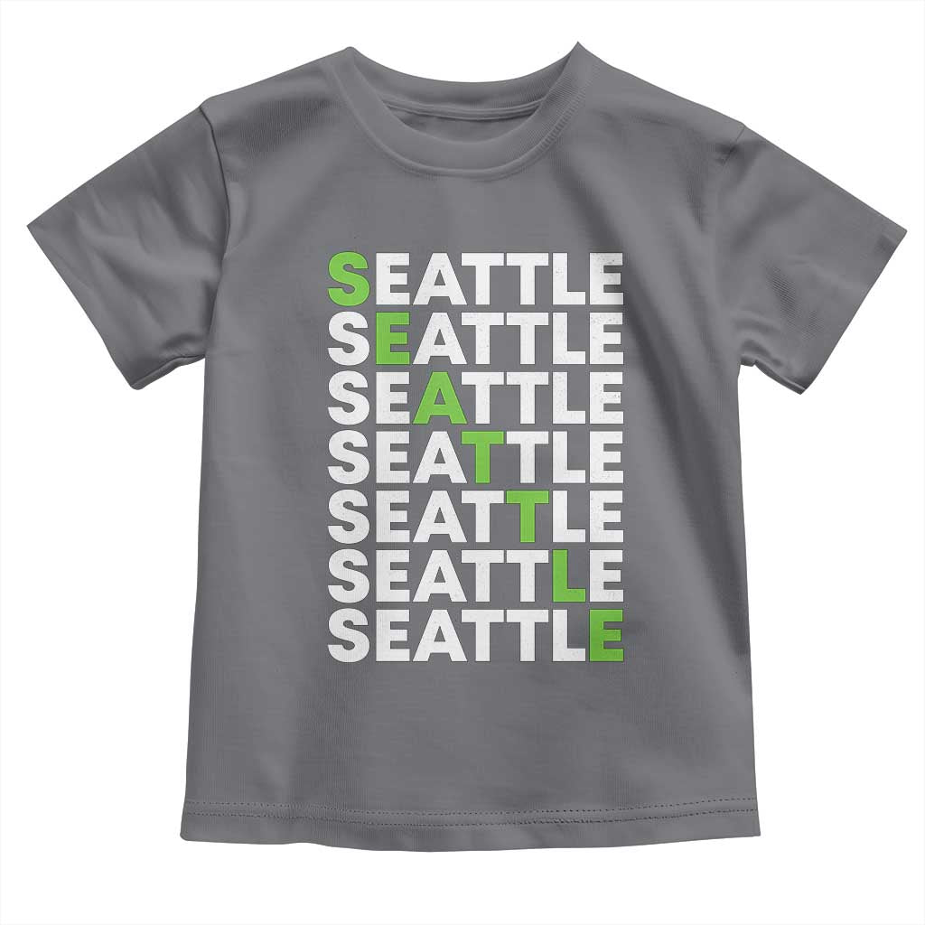 Vintage Seattle Toddler T Shirt Sports Lover Washington City TS10 Charcoal Print Your Wear