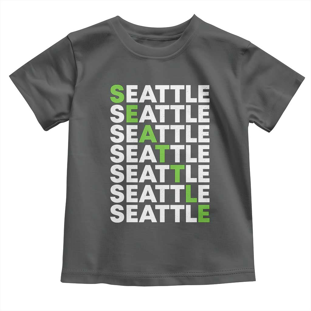Vintage Seattle Toddler T Shirt Sports Lover Washington City TS10 Dark Heather Print Your Wear