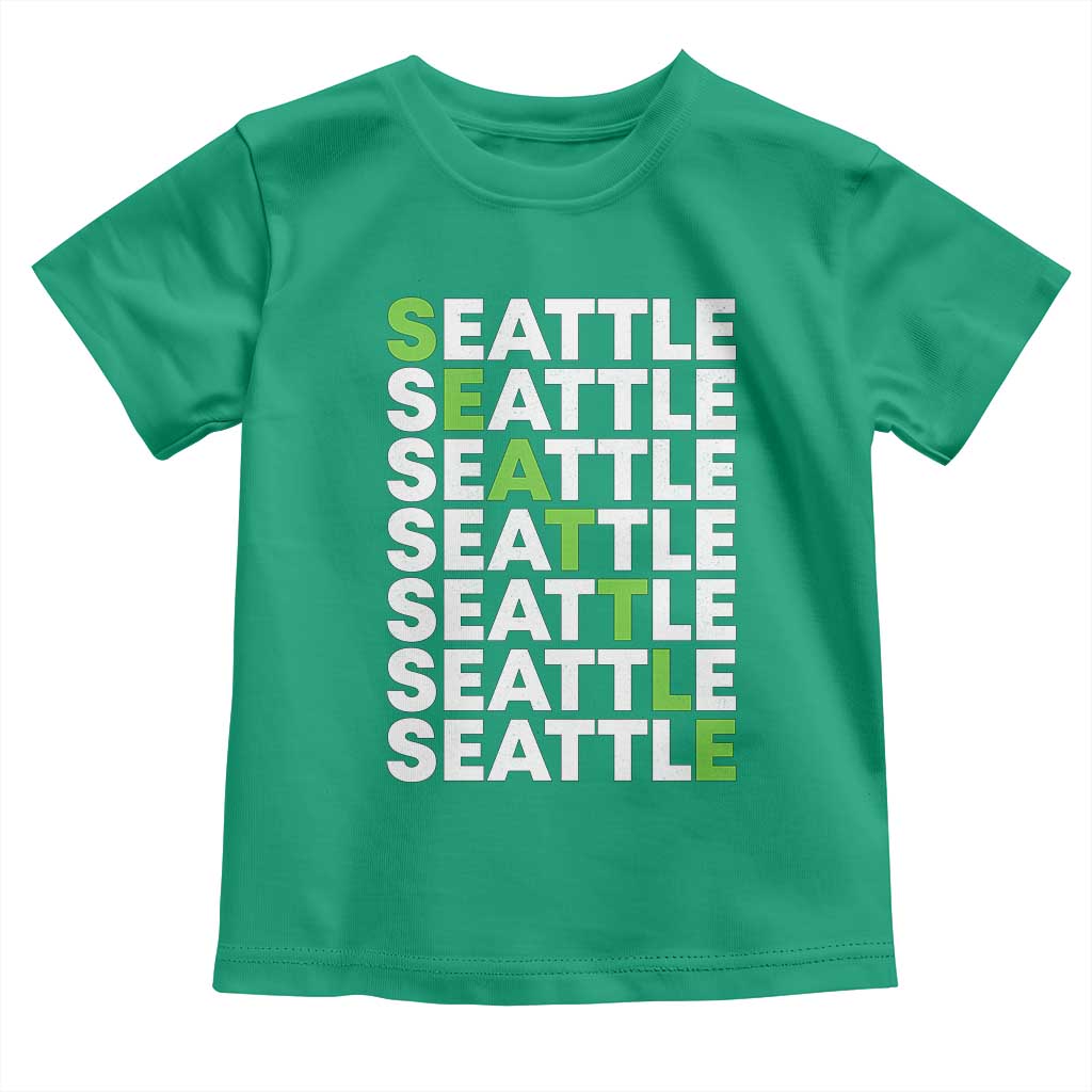 Vintage Seattle Toddler T Shirt Sports Lover Washington City TS10 Irish Green Print Your Wear