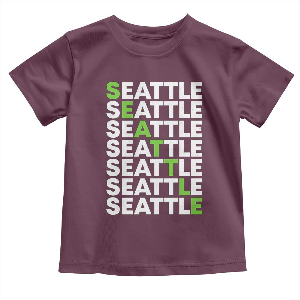 Vintage Seattle Toddler T Shirt Sports Lover Washington City TS10 Maroon Print Your Wear