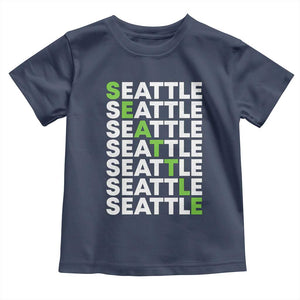 Vintage Seattle Toddler T Shirt Sports Lover Washington City TS10 Navy Print Your Wear
