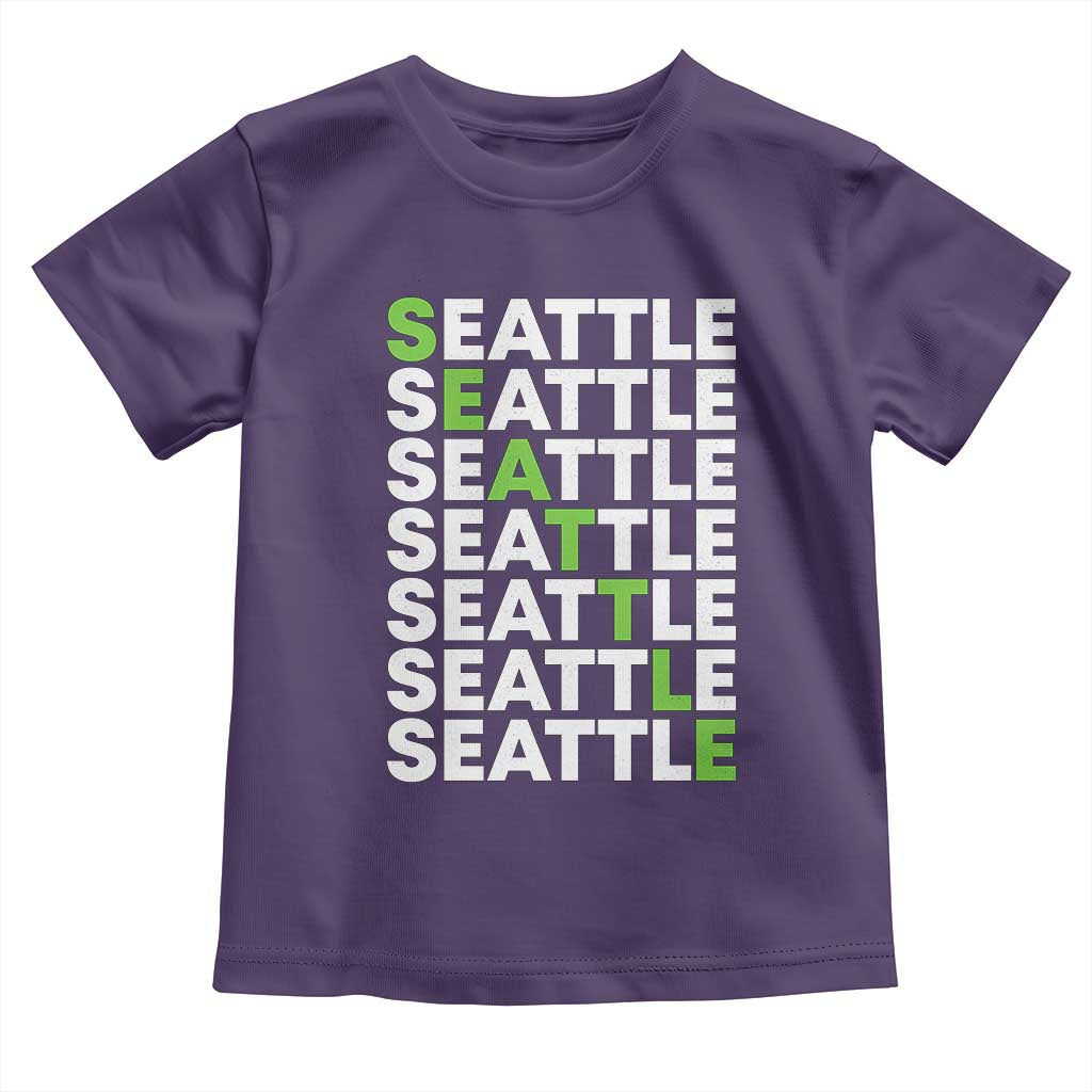 Vintage Seattle Toddler T Shirt Sports Lover Washington City TS10 Purple Print Your Wear