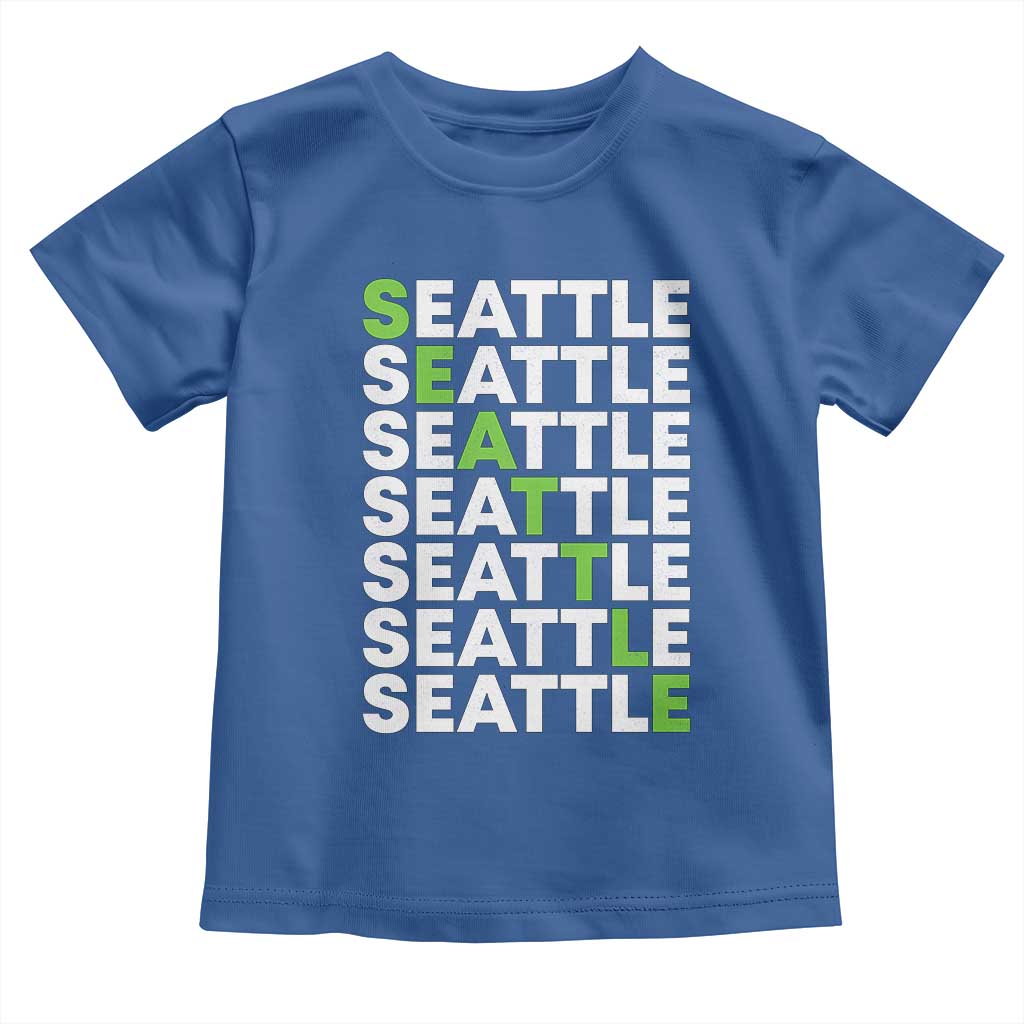 Vintage Seattle Toddler T Shirt Sports Lover Washington City TS10 Royal Blue Print Your Wear