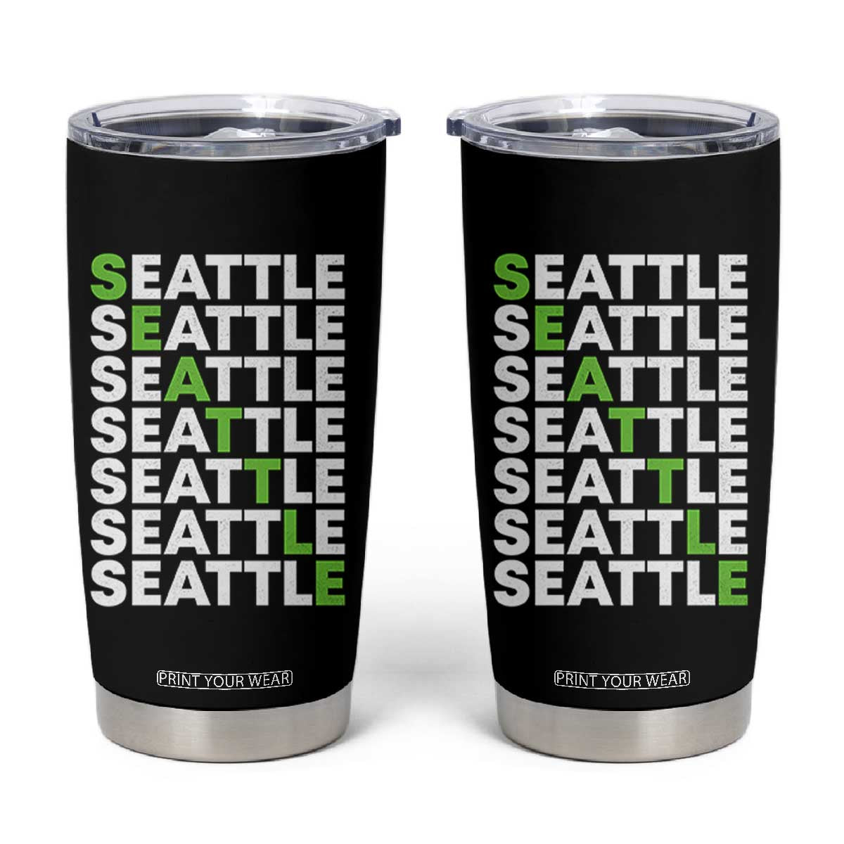 Vintage Seattle Tumbler Cup Sports Lover Washington City TS10 Black Print Your Wear