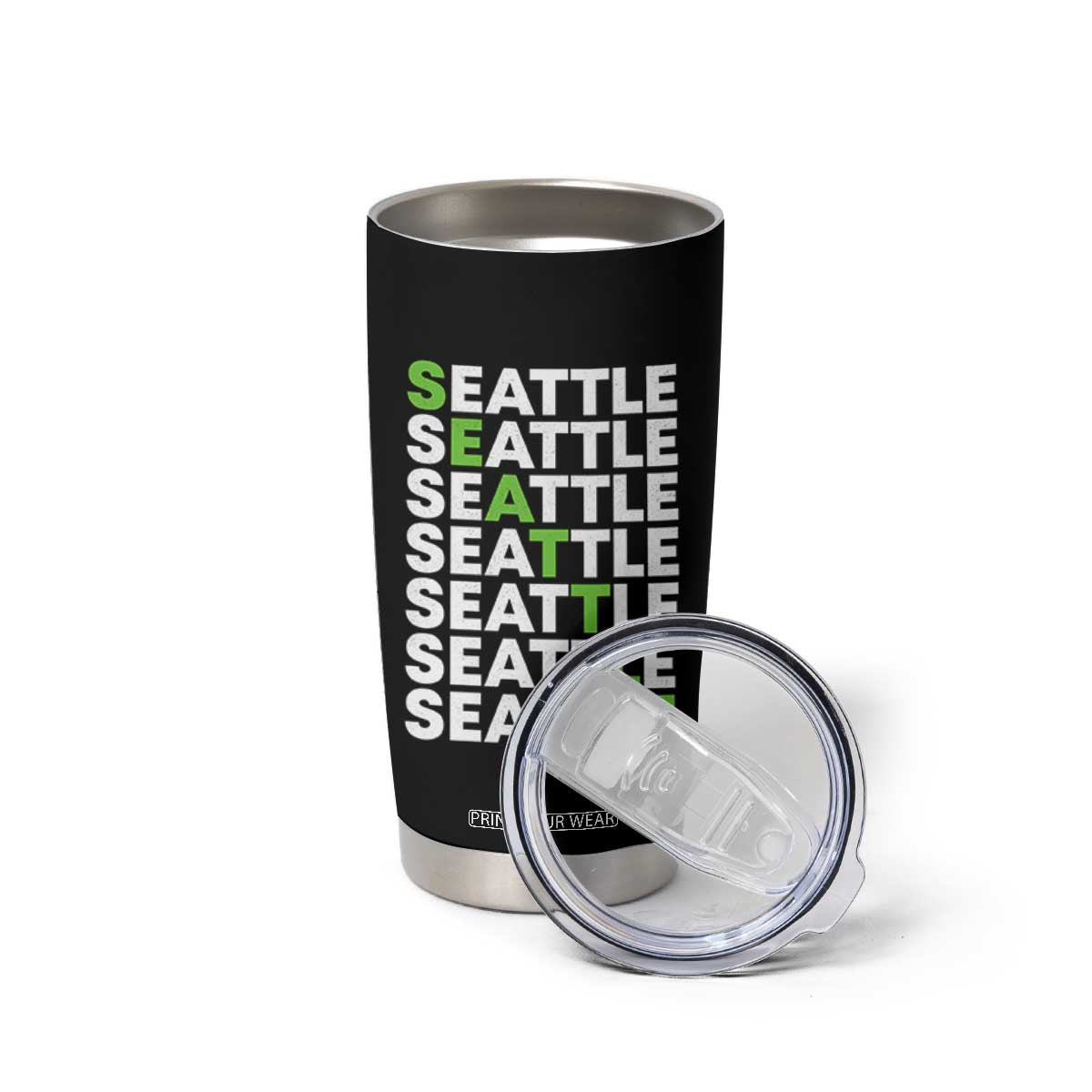 Vintage Seattle Tumbler Cup Sports Lover Washington City TS10 Print Your Wear