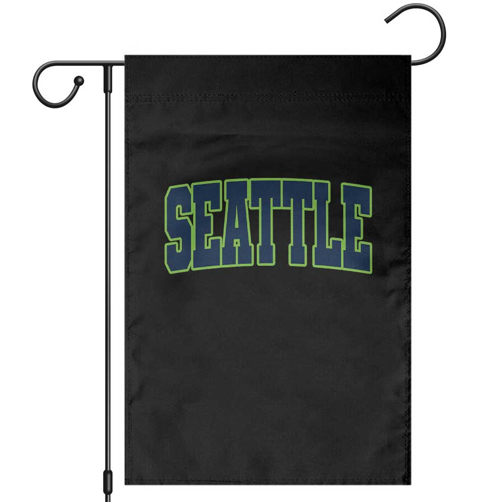 Vintage Seattle Garden Flag Classic Print Retro Varsity TS10 Black Print Your Wear