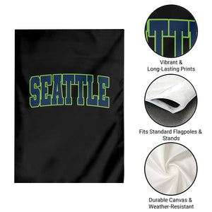 Vintage Seattle Garden Flag Classic Print Retro Varsity TS10 Print Your Wear