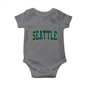 Vintage Seattle Baby Onesie Classic Print Retro Varsity TS10 Charcoal Print Your Wear