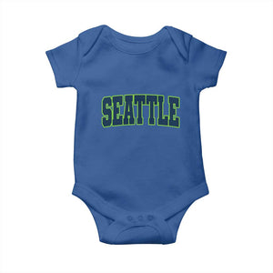 Vintage Seattle Baby Onesie Classic Print Retro Varsity TS10 Royal Blue Print Your Wear