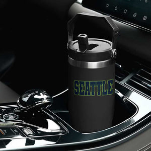 Vintage Seattle Flip Straw Tumbler Classic Print Retro Varsity TS10 Print Your Wear