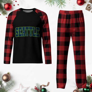 Vintage Seattle Plaid Pajama Set Classic Print Retro Varsity TS10 Buffalo Plaid Print Your Wear