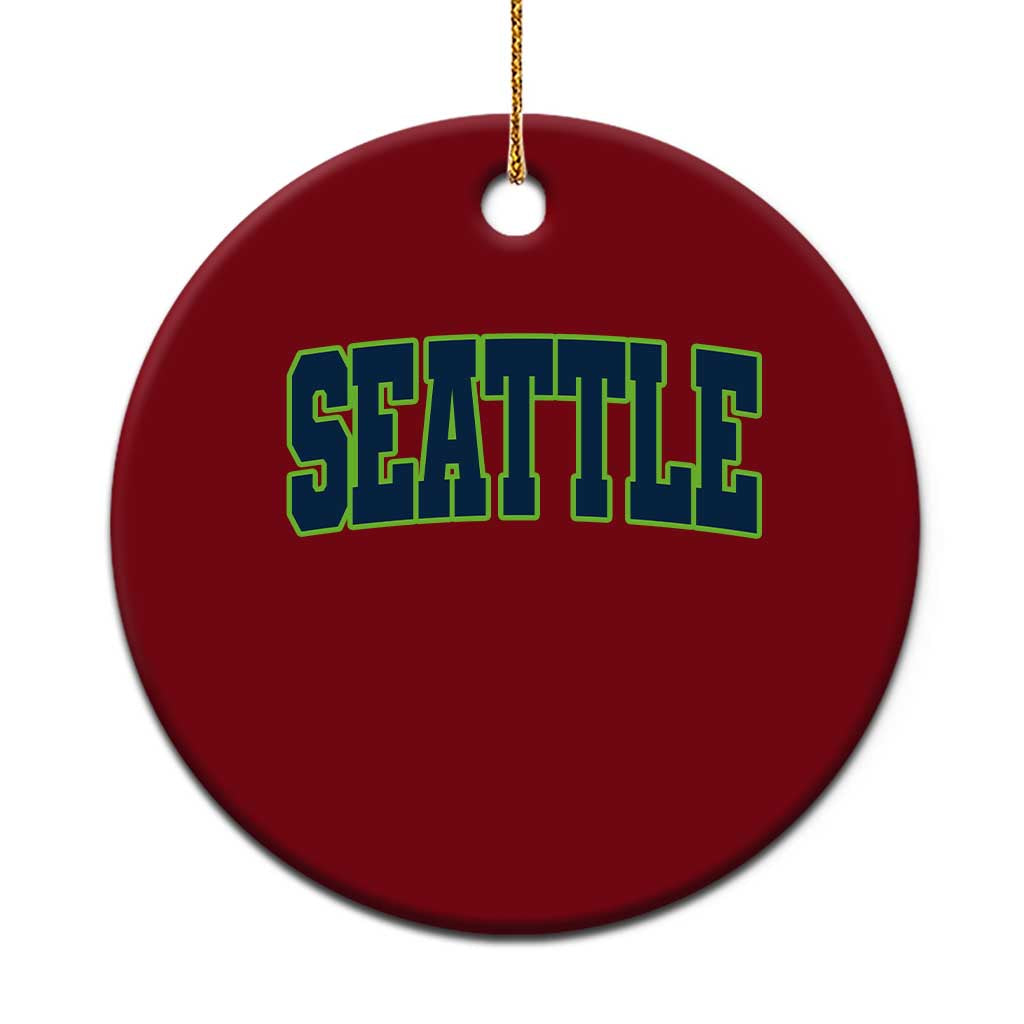 Vintage Seattle Ceramic Ornament Classic Print Retro Varsity TS10 1pc Red Print Your Wear