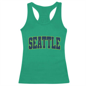 Vintage Seattle Racerback Tank Top Classic Print Retro Varsity TS10 Irish Green Print Your Wear
