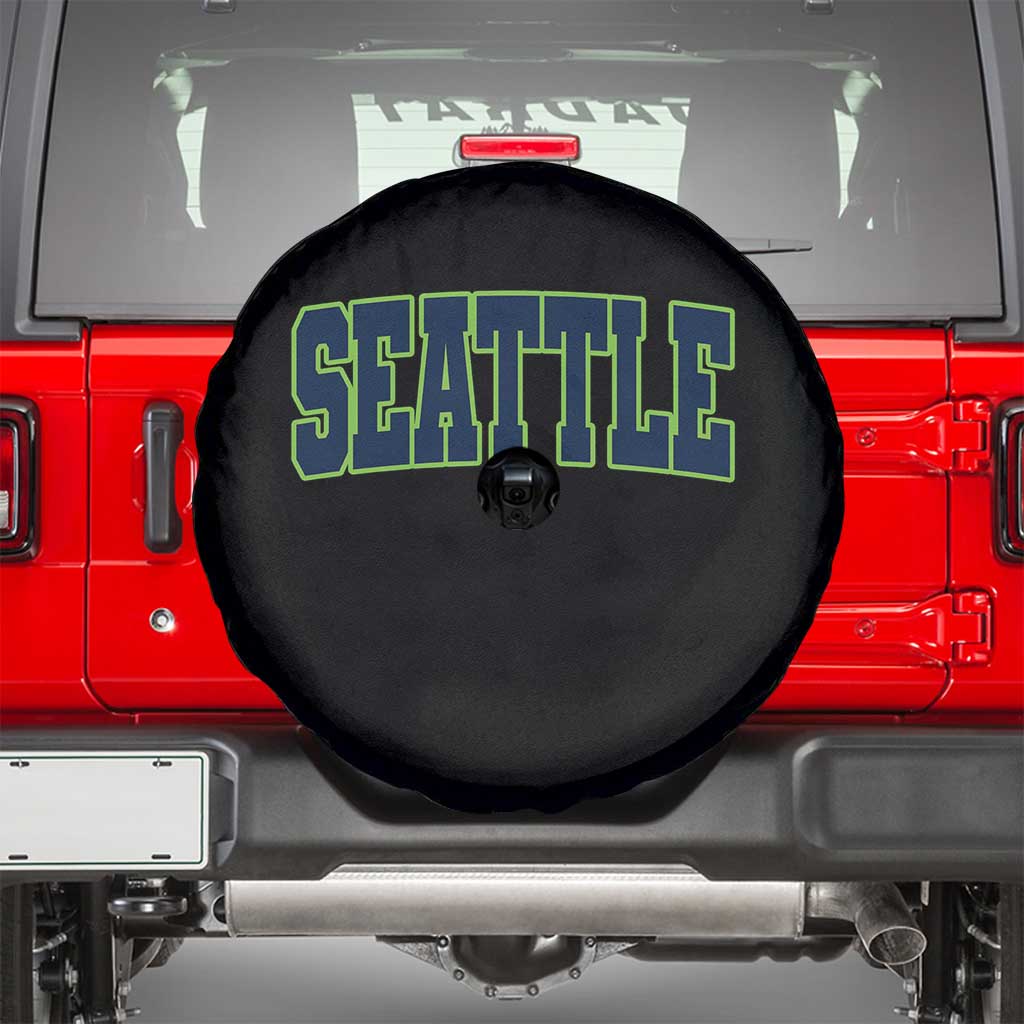 Vintage Seattle Spare Tire Cover Classic Print Retro Varsity TS10 Black Print Your Wear