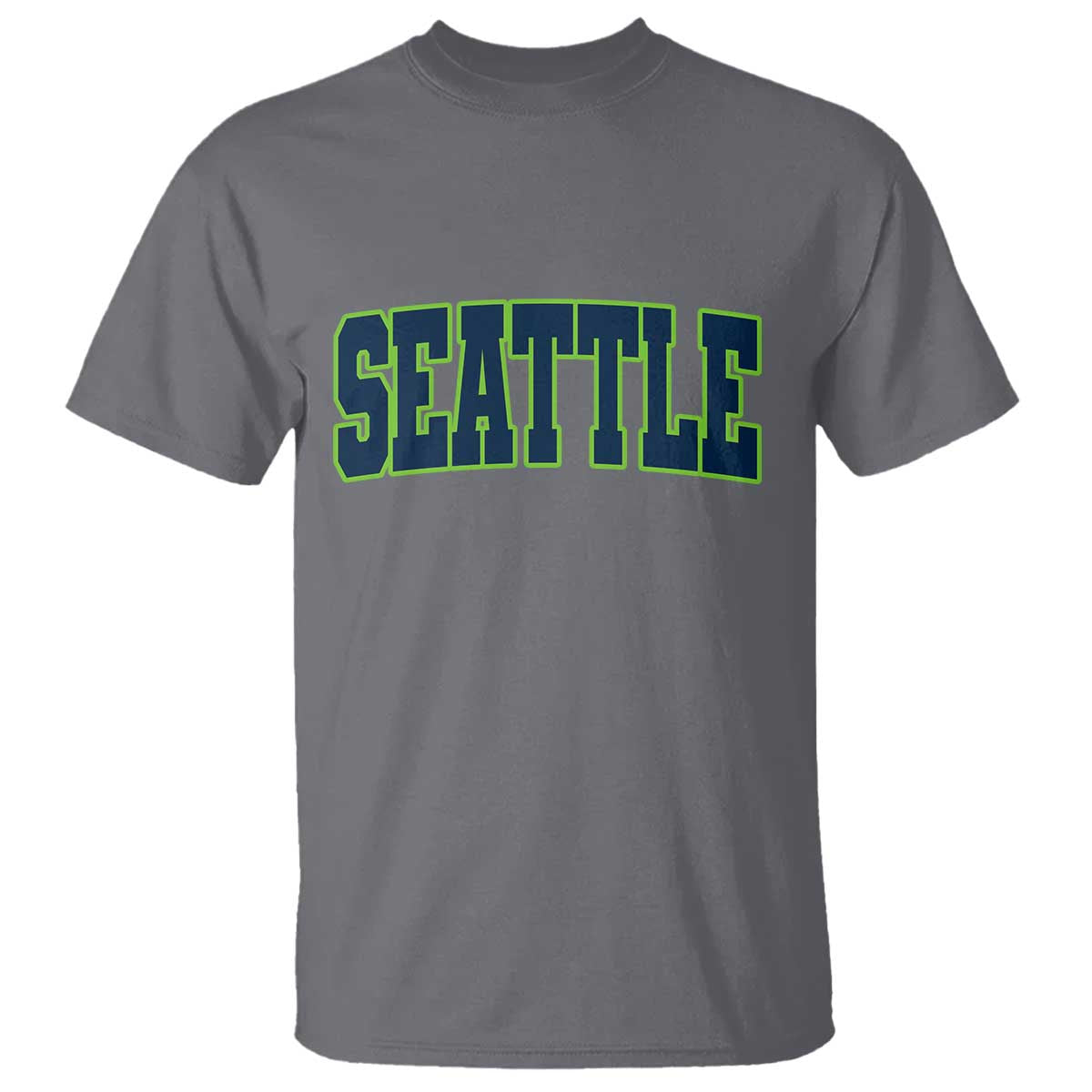 Vintage Seattle T Shirt Classic Print Retro Varsity TS10 Charcoal Print Your Wear