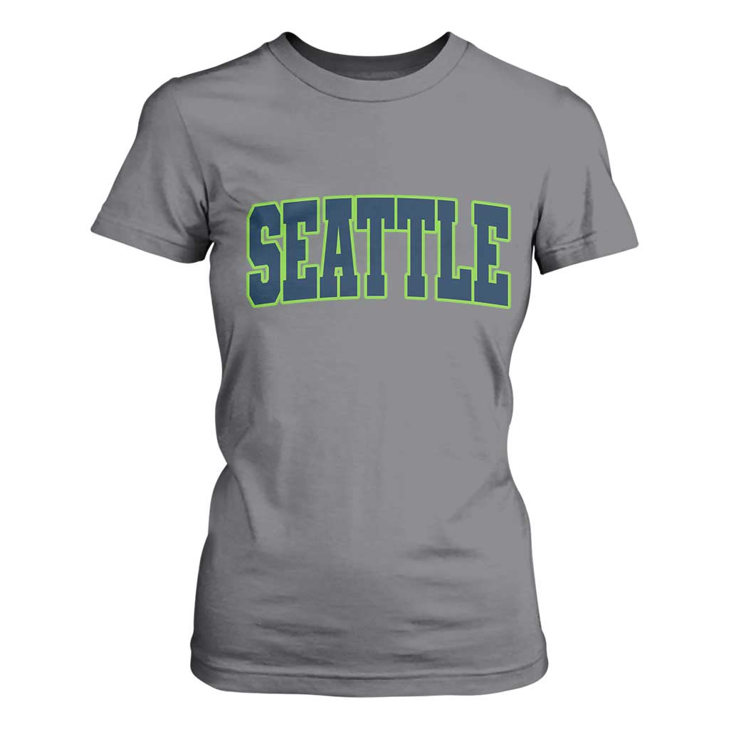 Vintage Seattle T Shirt For Women Classic Print Retro Varsity TS10 Charcoal Print Your Wear