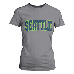 Vintage Seattle T Shirt For Women Classic Print Retro Varsity TS10 Charcoal Print Your Wear
