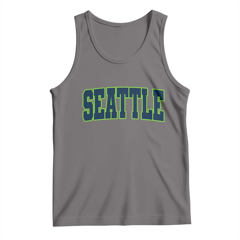 Vintage Seattle Tank Top Classic Print Retro Varsity TS10 Deep Heather Print Your Wear