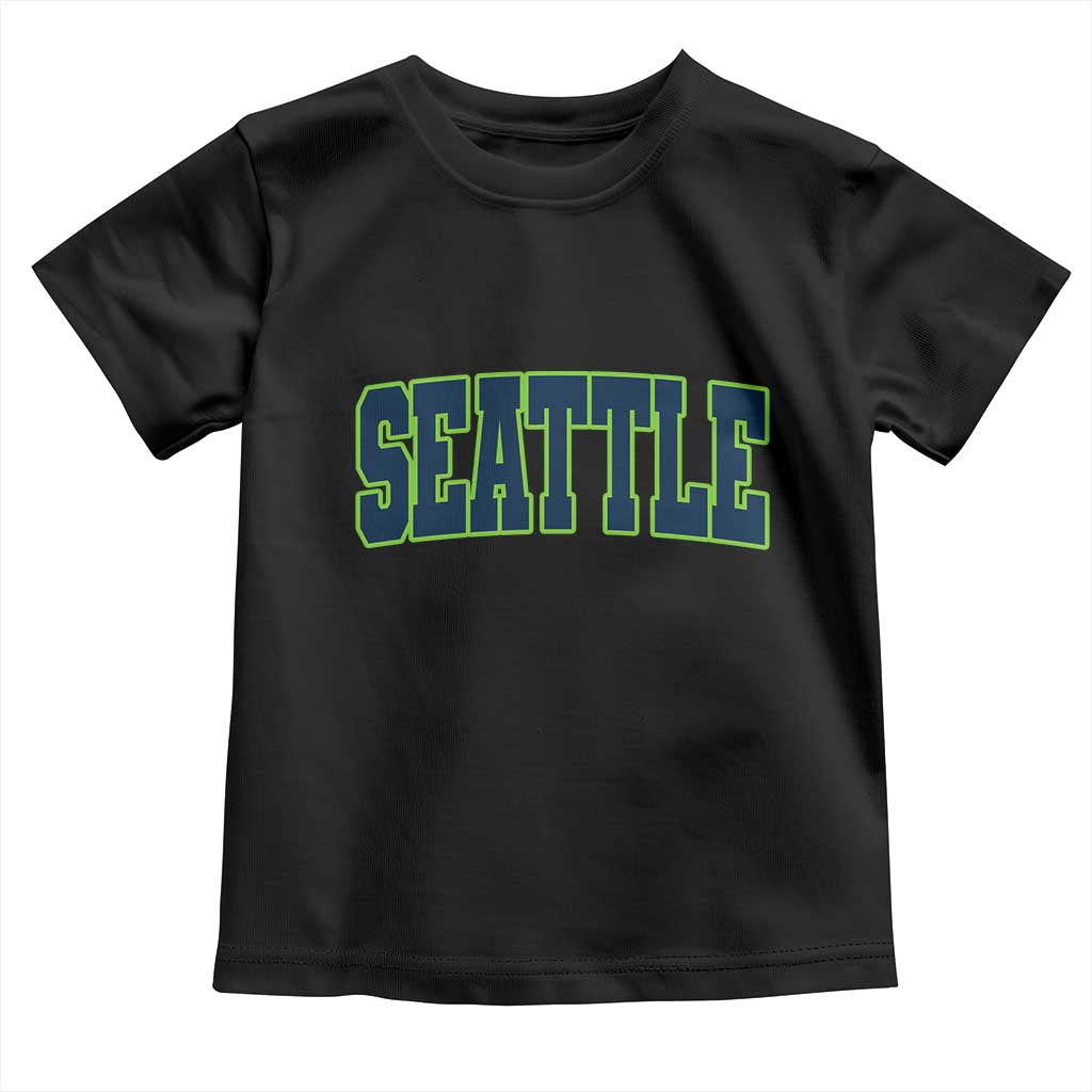Vintage Seattle Toddler T Shirt Classic Print Retro Varsity TS10 Black Print Your Wear