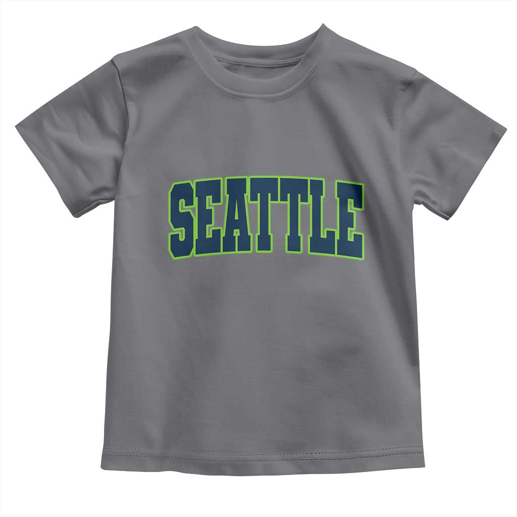 Vintage Seattle Toddler T Shirt Classic Print Retro Varsity TS10 Charcoal Print Your Wear