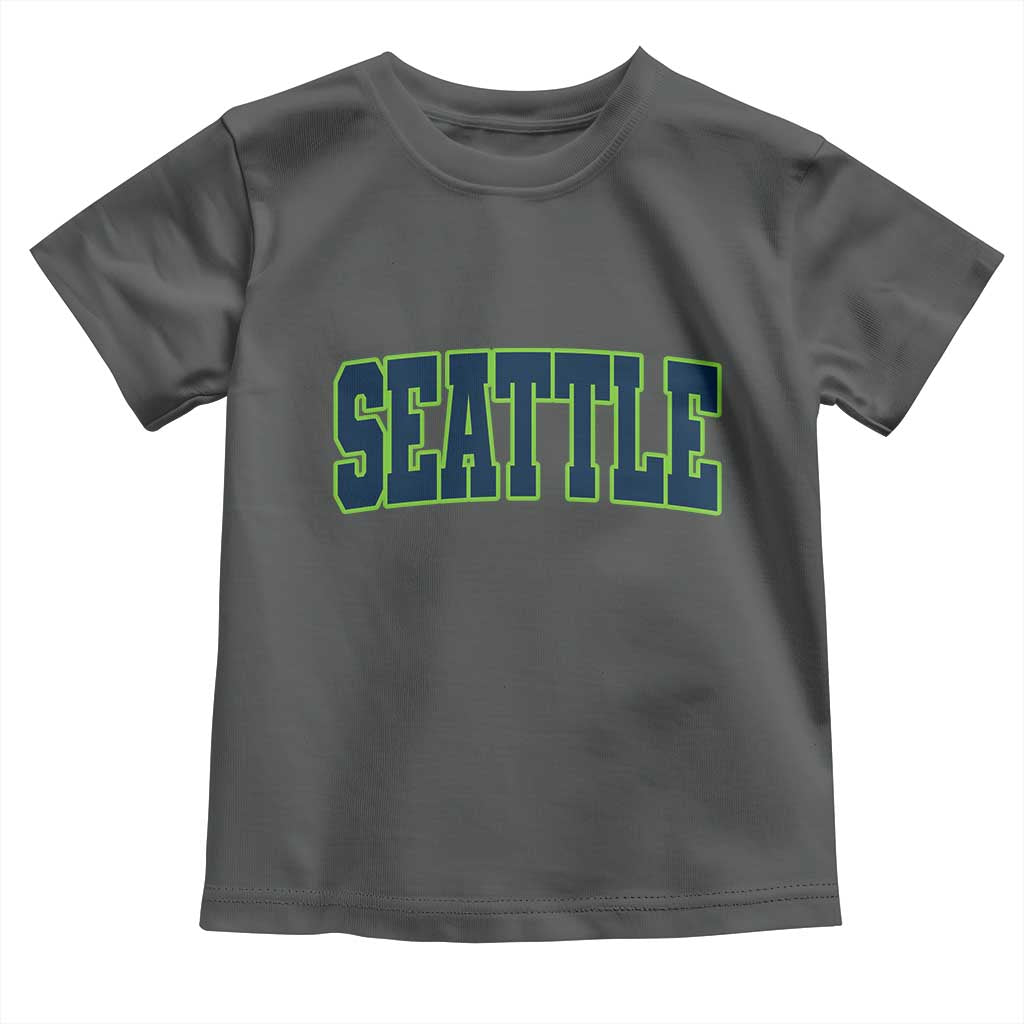Vintage Seattle Toddler T Shirt Classic Print Retro Varsity TS10 Dark Heather Print Your Wear