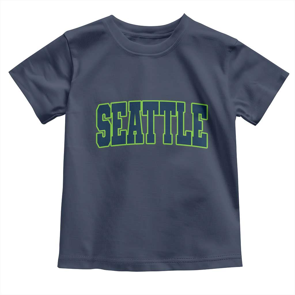 Vintage Seattle Toddler T Shirt Classic Print Retro Varsity TS10 Navy Print Your Wear