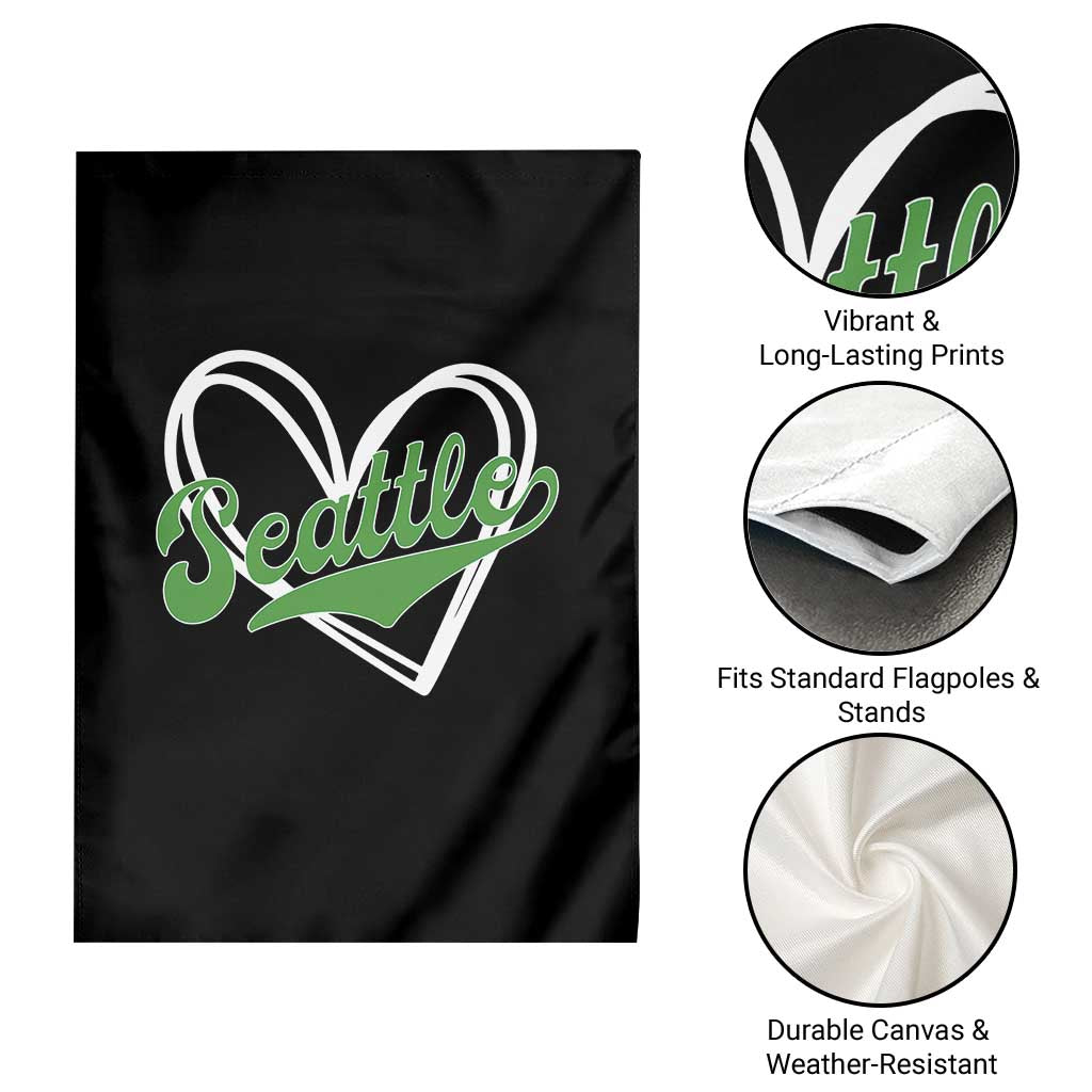 Vintage Seattle Garden Flag Classic Print Retro Varsity Love Heart Graphic TS10 Print Your Wear