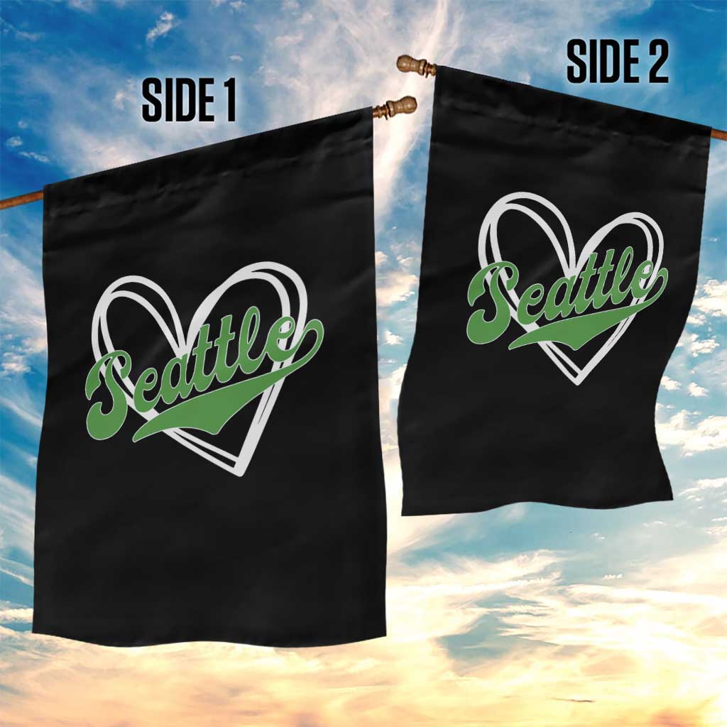 Vintage Seattle Garden Flag Classic Print Retro Varsity Love Heart Graphic TS10 Print Your Wear