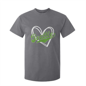 Vintage Seattle T Shirt For Kid Classic Print Retro Varsity Love Heart Graphic TS10 Charcoal Print Your Wear