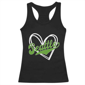 Vintage Seattle Racerback Tank Top Classic Print Retro Varsity Love Heart Graphic TS10 Black Print Your Wear