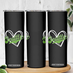 Vintage Seattle Skinny Tumbler Classic Print Retro Varsity Love Heart Graphic TS10 Print Your Wear