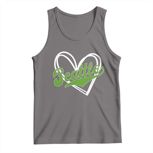 Vintage Seattle Tank Top Classic Print Retro Varsity Love Heart Graphic TS10 Deep Heather Print Your Wear
