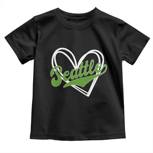 Vintage Seattle Toddler T Shirt Classic Print Retro Varsity Love Heart Graphic TS10 Black Print Your Wear