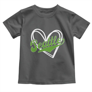 Vintage Seattle Toddler T Shirt Classic Print Retro Varsity Love Heart Graphic TS10 Dark Heather Print Your Wear