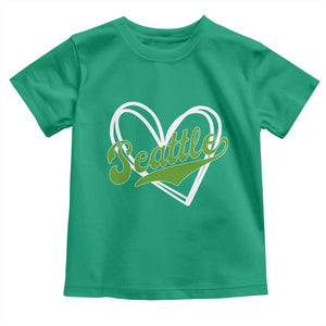 Vintage Seattle Toddler T Shirt Classic Print Retro Varsity Love Heart Graphic TS10 Irish Green Print Your Wear