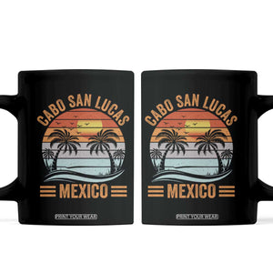 Cabo San Lucas Mexico Coffee Mug Beach Summer Vacation Family Trip Retro 70s TS10 Black Print Your Wear