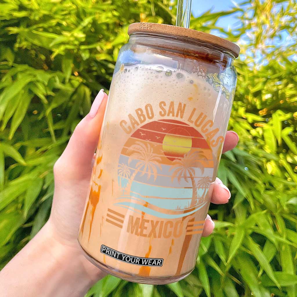 Cabo San Lucas Mexico Glass Can Beach Summer Vacation Family Trip Retro 70s TS10 Black Print Your Wear