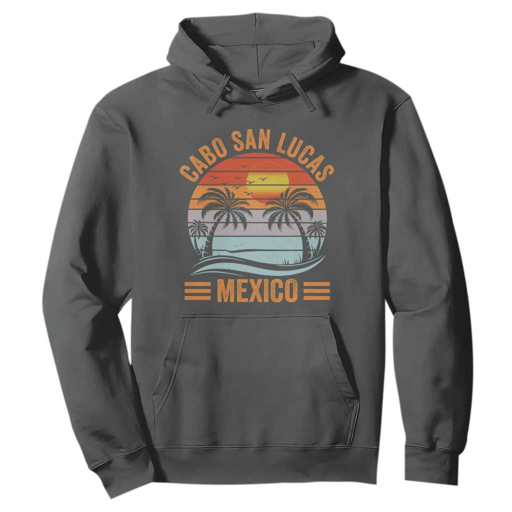 Cabo San Lucas Mexico Hoodie Beach Summer Vacation Family Trip Retro 70s TS10 Dark Heather Print Your Wear