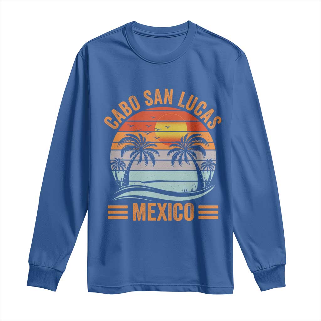 Cabo San Lucas Mexico Long Sleeve Shirt Beach Summer Vacation Family Trip Retro 70s TS10 Royal Blue Print Your Wear