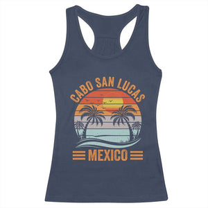 Cabo San Lucas Mexico Racerback Tank Top Beach Summer Vacation Family Trip Retro 70s TS10 Navy Print Your Wear
