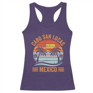 Cabo San Lucas Mexico Racerback Tank Top Beach Summer Vacation Family Trip Retro 70s TS10 Purple Print Your Wear
